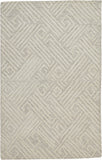 Homeroots 8' X 11' Tan And Ivory Wool Geometric Tufted Handmade Stain Resistant Area Rug  Wool 511864