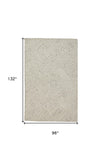 Homeroots 8' X 11' Tan And Ivory Wool Geometric Tufted Handmade Stain Resistant Area Rug  Wool 511864