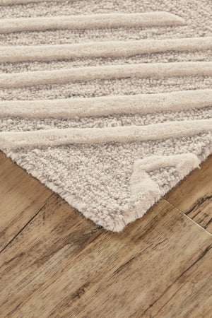 HomeRoots 4' Handmade Wool Area Rug with Geometric Design - Stain Resistant, Soft, and Stylish for Any Room 10' X 13' 511865