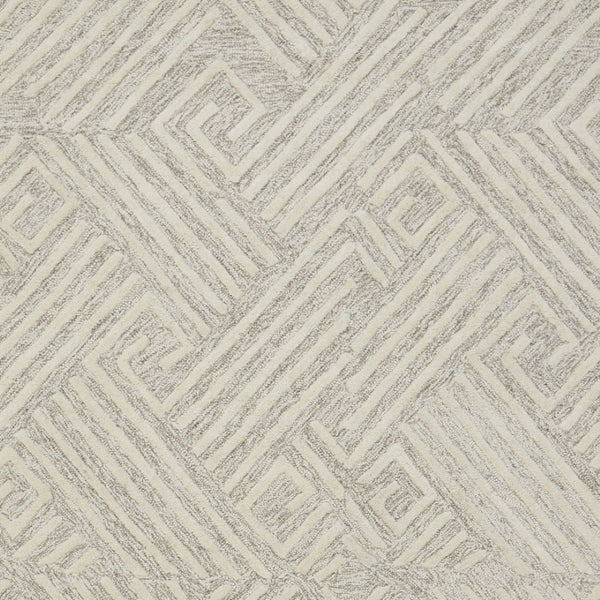 HomeRoots 4' Handmade Wool Area Rug with Geometric Design - Stain Resistant, Soft, and Stylish for Any Room 10' X 13' 511865