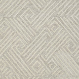 Homeroots 10' X 13' Tan And Ivory Wool Geometric Tufted Handmade Stain Resistant Area Rug  Wool 511865