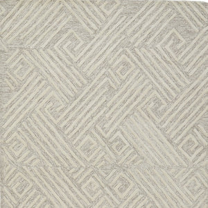 HomeRoots 4' Handmade Wool Area Rug with Geometric Design - Stain Resistant, Soft, and Stylish for Any Room 10' X 13' 511865