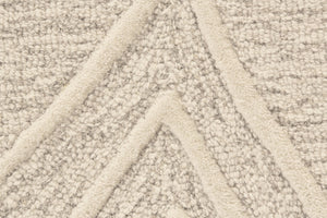 HomeRoots 4' Handmade Wool Geometric Tufted Area Rug - Stain Resistant, Plush Comfort for Modern Interiors 5' X 8' 511869