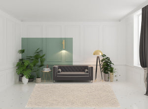 HomeRoots 4' Handmade Wool Geometric Tufted Area Rug - Stain Resistant, Plush Comfort for Modern Interiors 8' X 11' 511870