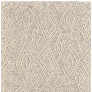HomeRoots 4' Handmade Wool Geometric Tufted Area Rug - Stain Resistant, Plush Comfort for Modern Interiors 8' X 11' 511870