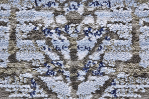 HomeRoots 5' Abstract Blue-Gray and Taupe Area Rug - Stain-Resistant, Durable Design for Modern Spaces 7' X 10' 511881
