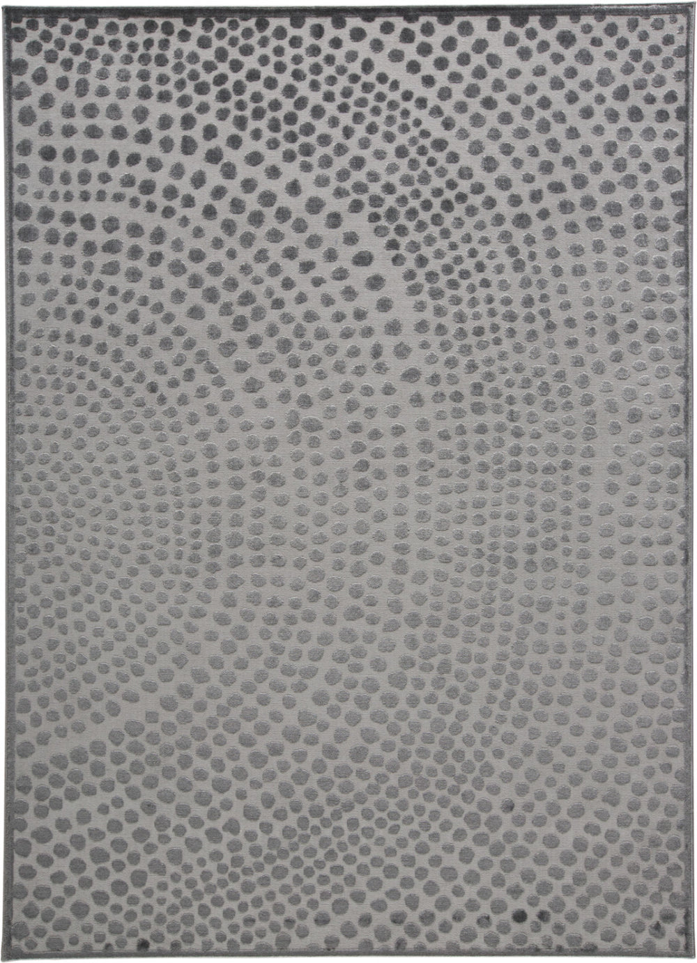 Homeroots 5' X 7' Gray Silver And Ivory Abstract Stain Resistant Area Rug  Polypropylene 511886