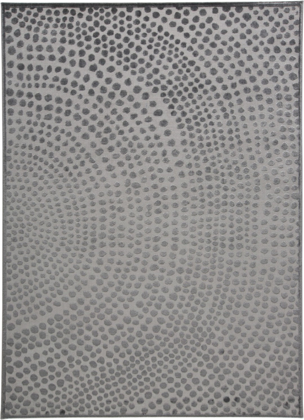 HomeRoots 5' Abstract Gray, Silver, and Ivory Area Rug - Stain Resistant Design for Modern Elegance and Durability 7' X 10' 511887