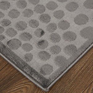 Homeroots 8' X 11' Gray Abstract Non Skid Area Rug  Polypropylene 511888