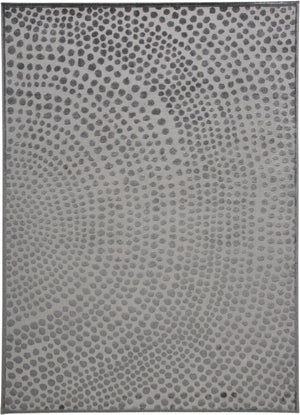 Homeroots 10' X 14' Gray Silver And Ivory Abstract Stain Resistant Area Rug  Polypropylene 511889