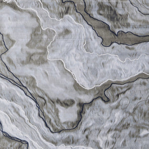 HomeRoots 5' Contemporary Ivory Blue and Gray Abstract Area Rug - Soft, Durable, Stain-Resistant Design for Homes 7' X 10' 511905
