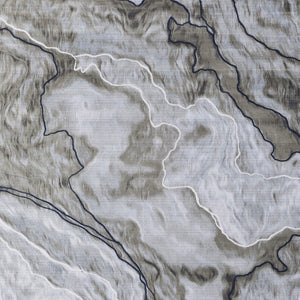 HomeRoots 5' Contemporary Ivory Blue and Gray Abstract Area Rug - Soft, Durable, Stain-Resistant Design for Homes 8' X 11' 511906