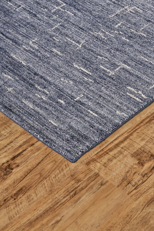 HomeRoots 5' Hand-Woven Blue and Ivory Abstract Area Rug - Contemporary Artistry for Modern Living Spaces 5' X 8' 511911