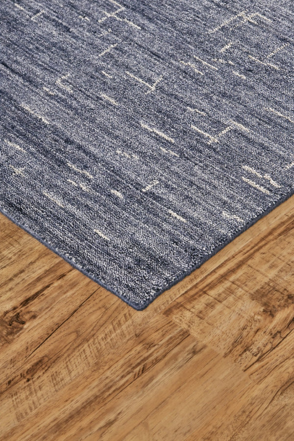 HomeRoots 5' Hand-Woven Blue and Ivory Abstract Area Rug - Contemporary Artistry for Modern Living Spaces 5' X 8' 511911