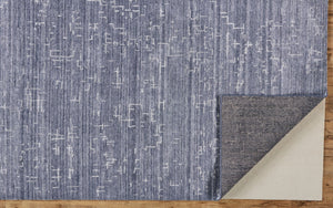 HomeRoots 5' Hand-Woven Blue and Ivory Abstract Area Rug - Contemporary Artistry for Modern Living Spaces 5' X 8' 511911
