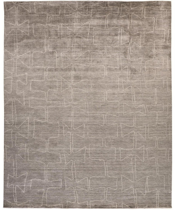 HomeRoots 4' Hand-Woven Gray and Ivory Abstract Area Rug - Artisan Crafted, Durable, and Modern Décor Accent 4' X 6' 511920