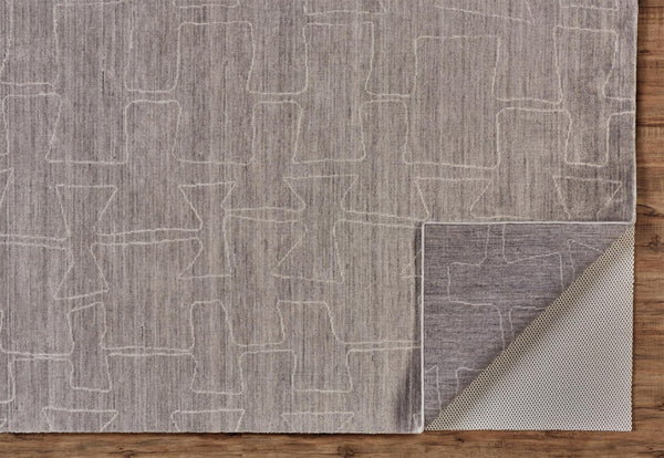 HomeRoots 4' Hand-Woven Gray and Ivory Abstract Area Rug - Artisan Crafted, Durable, and Modern Décor Accent 4' X 6' 511920