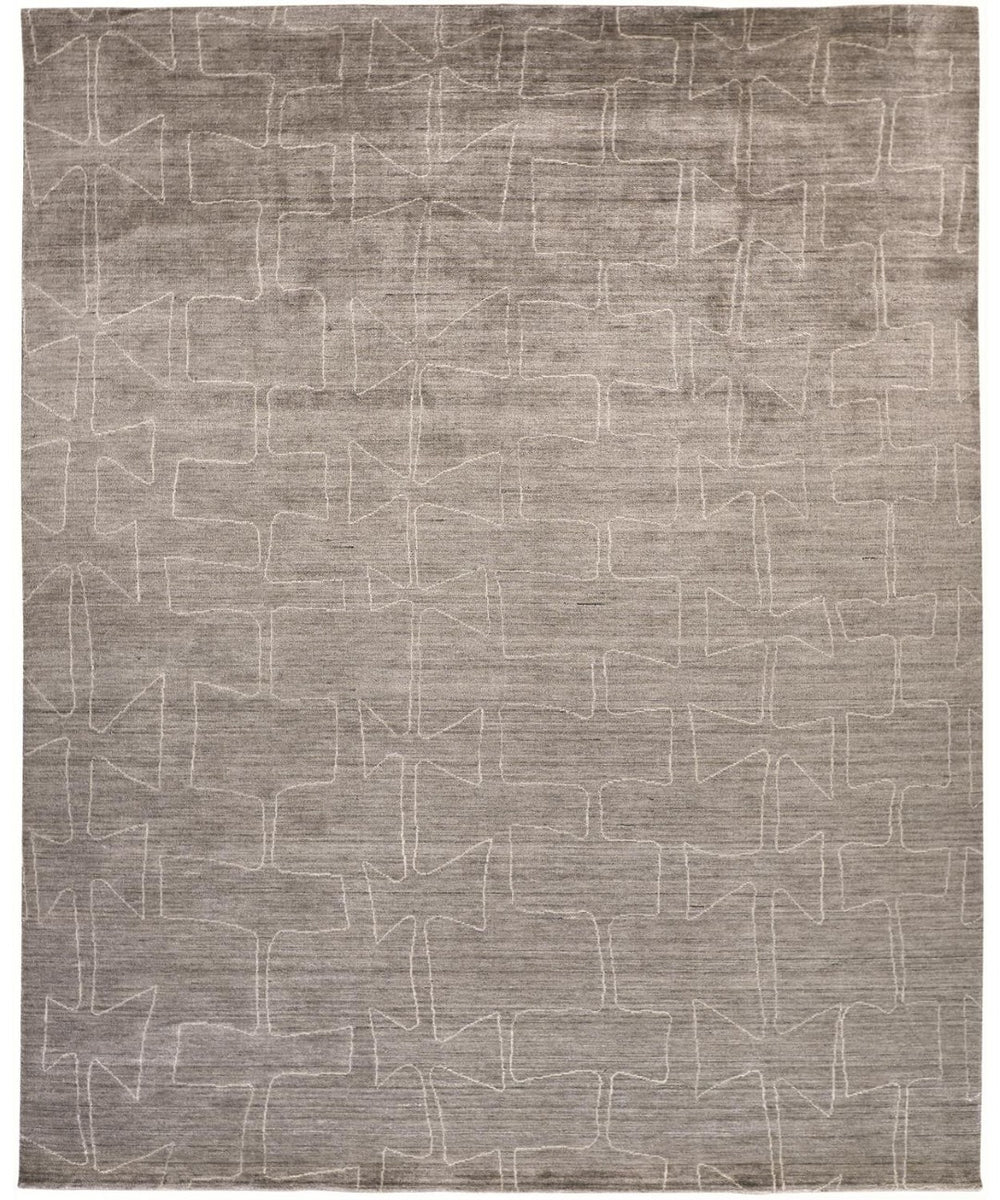 HomeRoots 4' Hand-Woven Gray and Ivory Abstract Area Rug - Artisan Crafted, Durable, and Modern Décor Accent 5' X 8' 511921