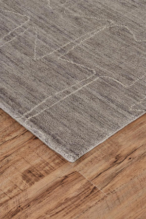 HomeRoots 4' Hand-Woven Gray and Ivory Abstract Area Rug - Artisan Crafted, Durable, and Modern Décor Accent 5' X 8' 511921