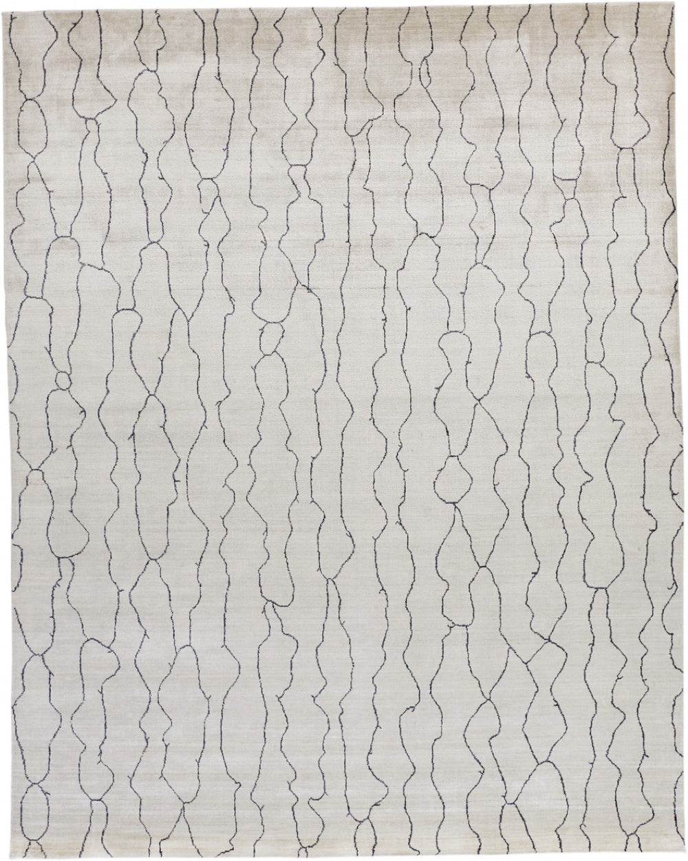 HomeRoots 4' Hand Woven Gray and Ivory Abstract Area Rug - Modern Elegance for Any Living Space or Office 4' X 6' 511930