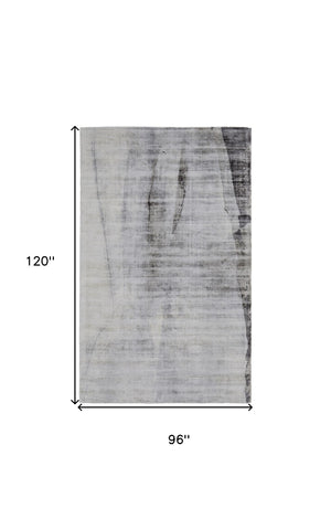 HomeRoots 8' Hand-Woven Gray Taupe and Ivory Abstract Area Rug - Elevate Your Living Space with Style! 8' X 10' 511948