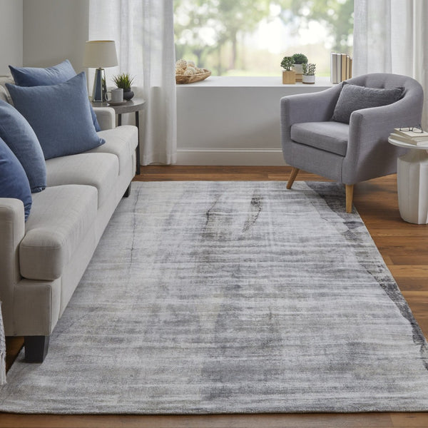 HomeRoots 8' Hand-Woven Gray Taupe and Ivory Abstract Area Rug - Elevate Your Living Space with Style! 8' X 10' 511948