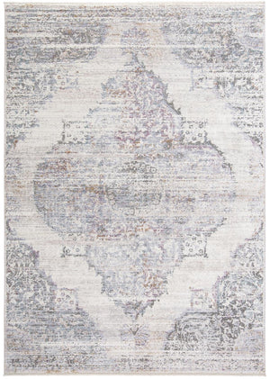 HomeRoots 10' Contemporary Ivory Gray and Pink Abstract Distressed Area Rug with Stylish Fringe Accents 10' X 14' 511967
