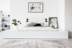 HomeRoots 10' Contemporary Ivory Gray and Pink Abstract Distressed Area Rug with Stylish Fringe Accents 10' X 14' 511967