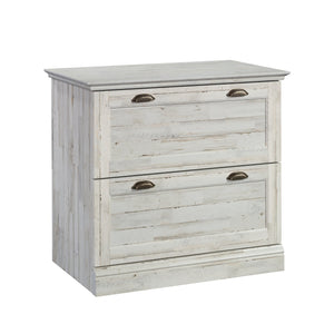 English Elm Lateral File Cabinet In Sleek White Finish - Modern Storage Solution For Home & Office Spaces B356P354490