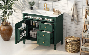 English Elm 36'' Modern Bathroom Vanity With Elegant Sink, 2 Drawers, And Tip-Out Storage For Stylish Spaces N710S136004F