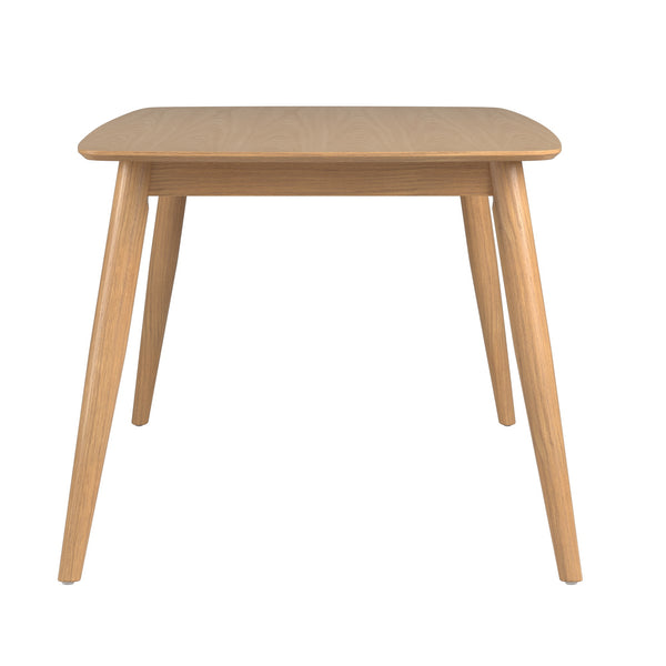 Arne 60 Inch Rectangular Dining Table with Mid-century Tapered Legs and Natural Grain