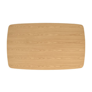 Arne 60 Inch Rectangular Dining Table with Mid-century Tapered Legs and Natural Grain