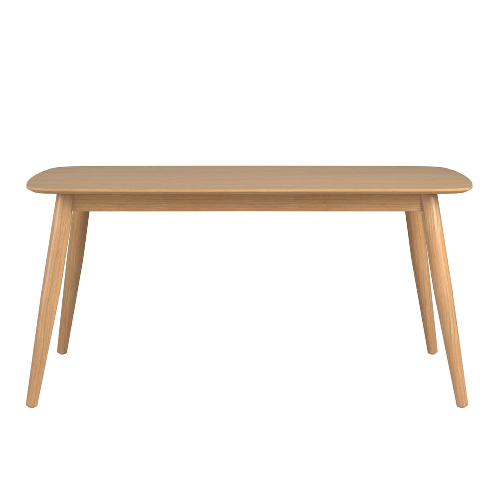 Homelegance Arne 66 Inch Rectangular Mid-century Dining Table with Veneer Top and Tapered Legs Natural 512-66(3A)