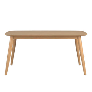 Homelegance Arne 66 Inch Rectangular Mid-century Dining Table with Veneer Top and Tapered Legs Natural 512-66(3A)