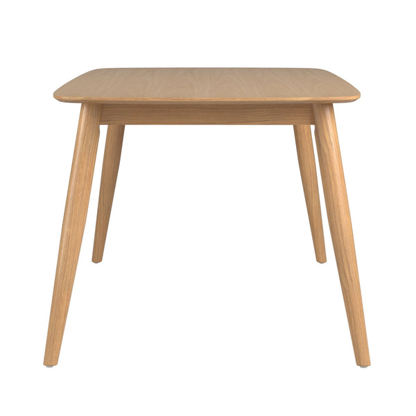 Arne 66 Inch Rectangular Mid-century Dining Table with Veneer Top and Tapered Legs