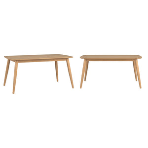 Arne 66 Inch Rectangular Mid-century Dining Table with Veneer Top and Tapered Legs