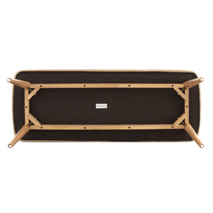 Arne Mid-century Upholstered Foam Cushion Bench Tapered Rubberwood Legs Entryway Seating
