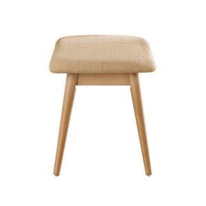 Arne Mid-century Upholstered Foam Cushion Bench Tapered Rubberwood Legs Entryway Seating