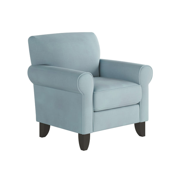 Fusion Bella Skylight Accent Chair - Stylish Flared Arms, Reversible Cushion, And Durable Design For Comfort Blue W,100% Polyester 512-c Bella Skylight Accent Chair