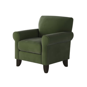 Fusion Bella Forrest Accent Chair – Elegant Green Design With Tapered Legs And Reversible T-cushion Comfort Green W,100% Polyester 512-c Bella Forrest Accent Chair