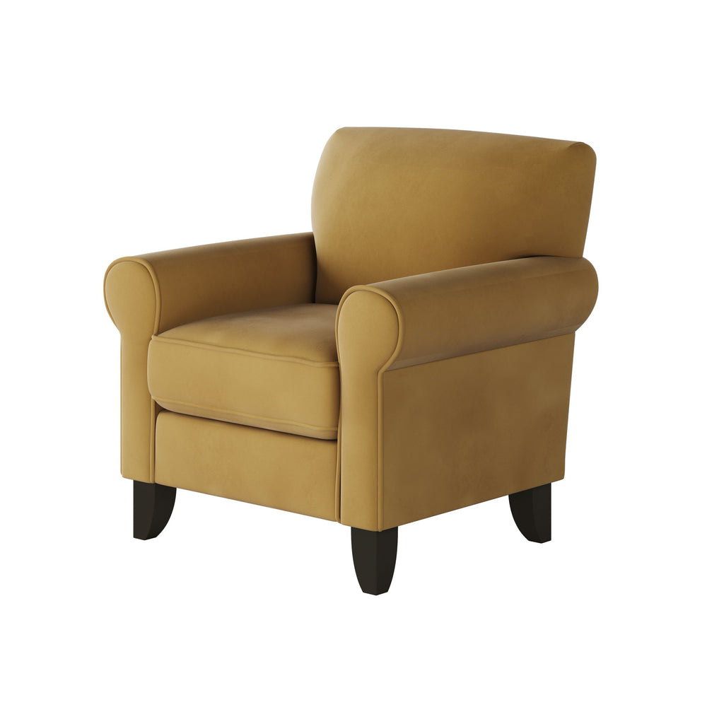 Fusion Bella Harvest Accent Chair - Stylish Gold Design With Flared Arms And Reversible Comfort Cushion Gold W,100% Polyester 512-c Bella Harvest Accent Chair