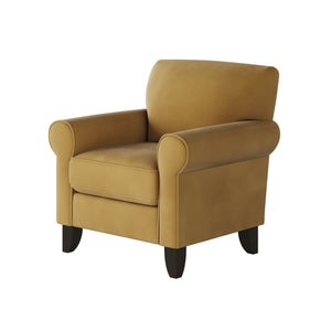 Fusion Bella Harvest Accent Chair - Stylish Gold Design With Flared Arms And Reversible Comfort Cushion Gold W,100% Polyester 512-c Bella Harvest Accent Chair