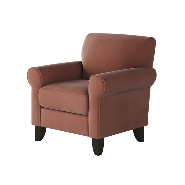 Fusion Bella Rosewood Accent Chair - Stylish Comfort With Flared Arms And Durable Design For Any Room Rose W,100% Polyester 512-c Bella Rosewood Accent Chair