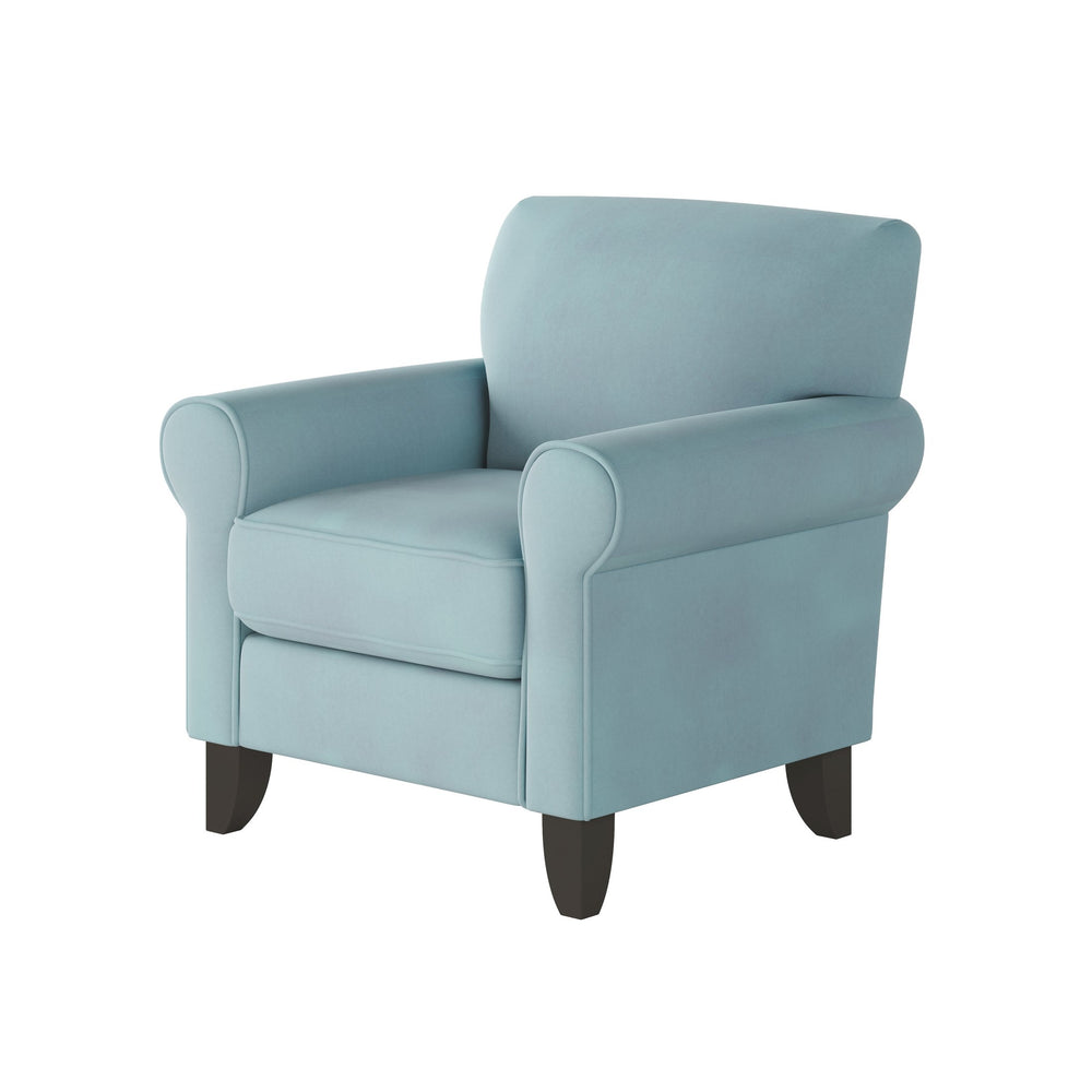 Fusion Bella Skylight Accent Chair - Stylish Flared Arms, Reversible Cushion, And Durable Design For Comfort Blue W,100% Polyester 452-c Bella Skylight Accent Chair