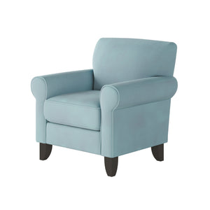 Fusion Bella Skylight Accent Chair - Stylish Flared Arms, Reversible Cushion, And Durable Design For Comfort Blue W,100% Polyester 512-c Bella Skylight Accent Chair
