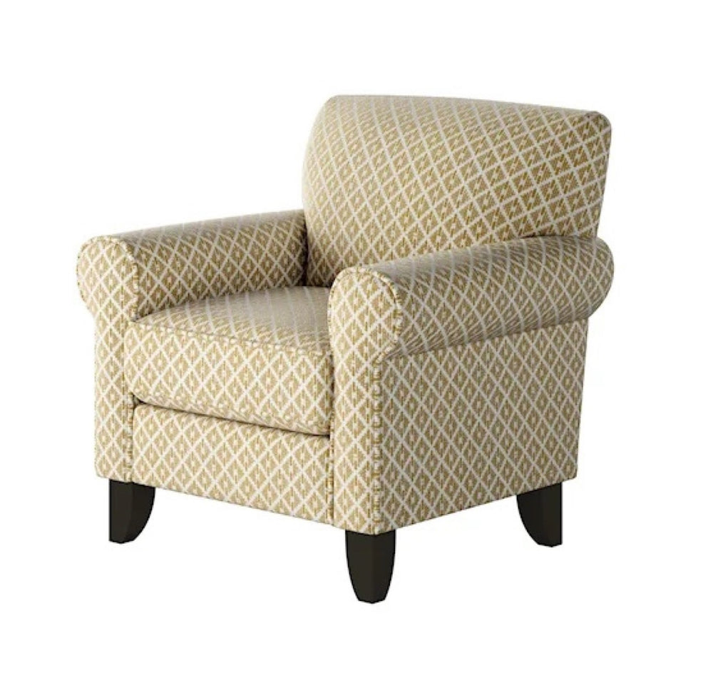 Fusion Owen Straw Accent Chair - Elegant Navy Fabric With Flared Arms And Stylish Coffee Finish Legs Multi Ws ,99% Polypropylene,1% Polyester 512-c  Owen Straw Accent Chair