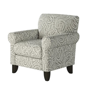 Fusion Regency Iron Accent Chair – Stylish Grey Design With Sloped Arms And Durable Fabric For Any Room Grey Ws ,100% Polypropylene 512-c  Regency Iron Accent Chair