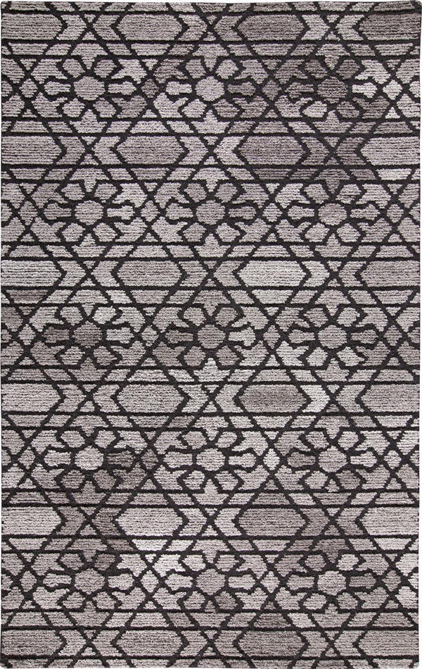 Homeroots 5' X 8' Black And Taupe Wool Paisley Hand Tufted Area Rug  Wool 512005