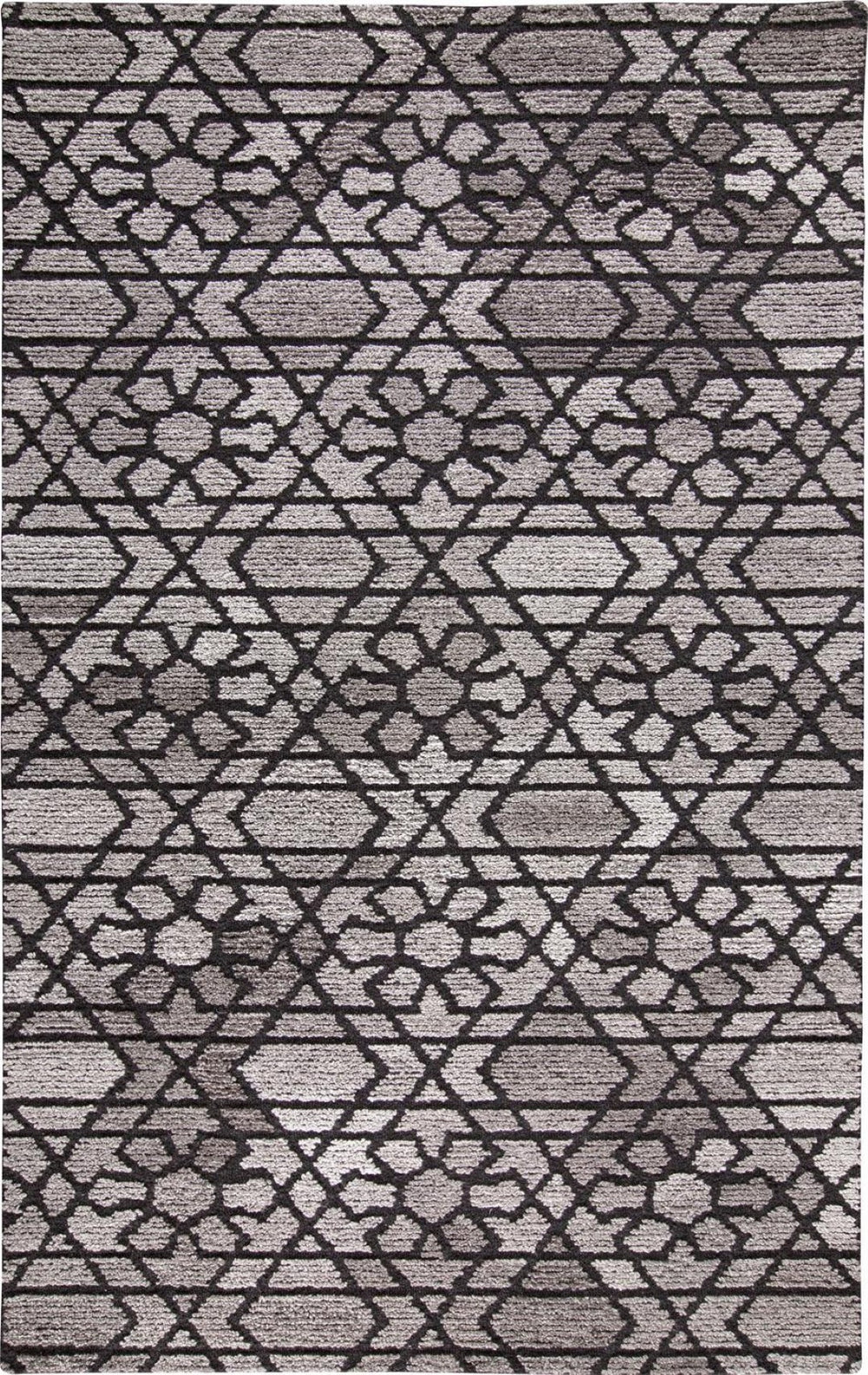 HomeRoots 5' Elegant Black and Taupe Hand-Tufted Wool Paisley Area Rug for Timeless Style and Comfort 8' X 10' 512006