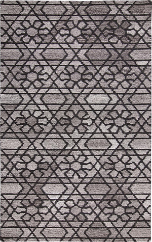 Homeroots 8' X 10' Black And Taupe Wool Paisley Hand Tufted Area Rug  Wool 512006